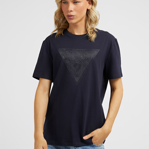 Guess Ανδρική κοντομάνικη μπλούζα Shiny Gel Triangle Tee